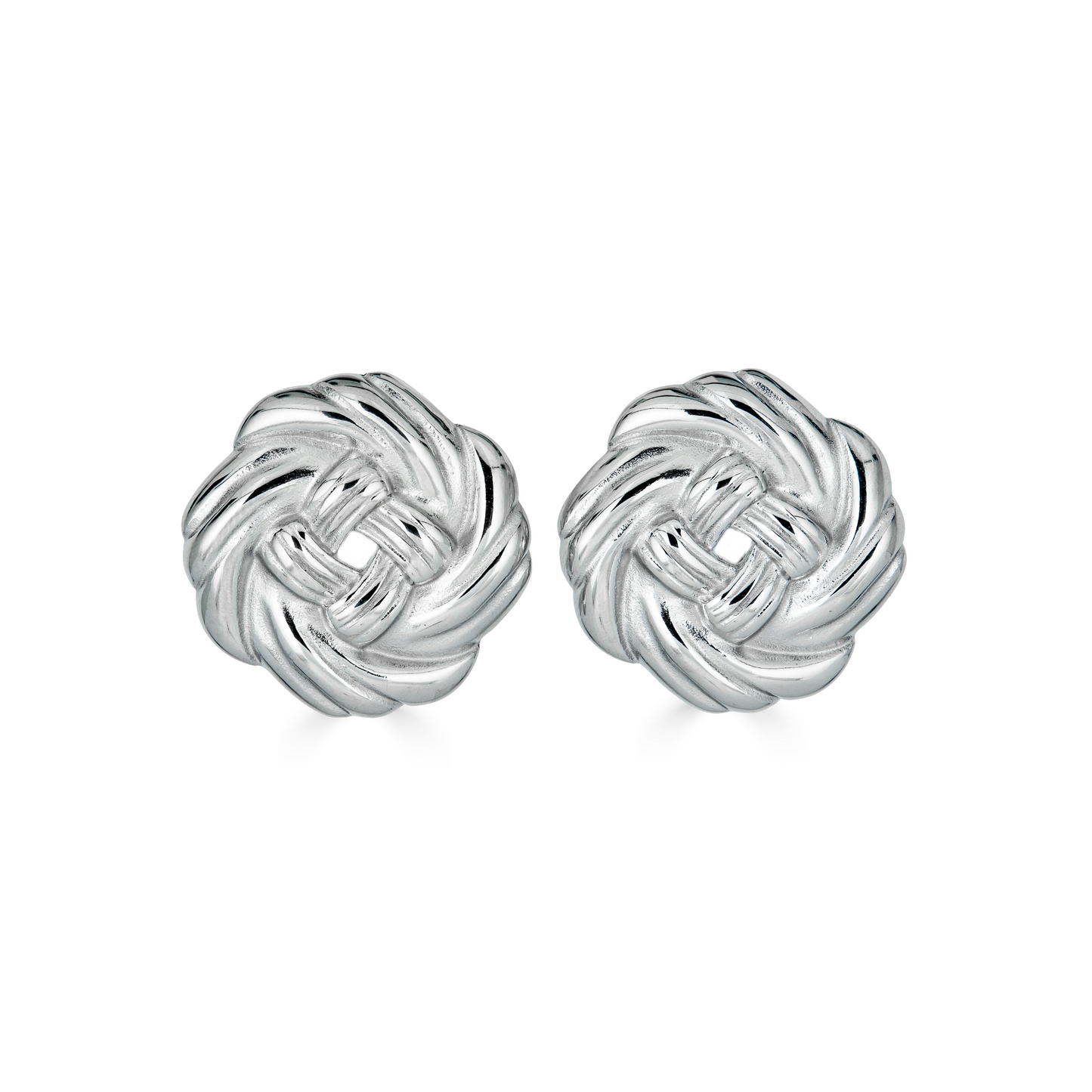 Knot Earrings in Silver
