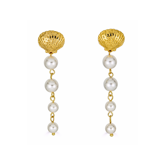 Shell Pearl Earrings