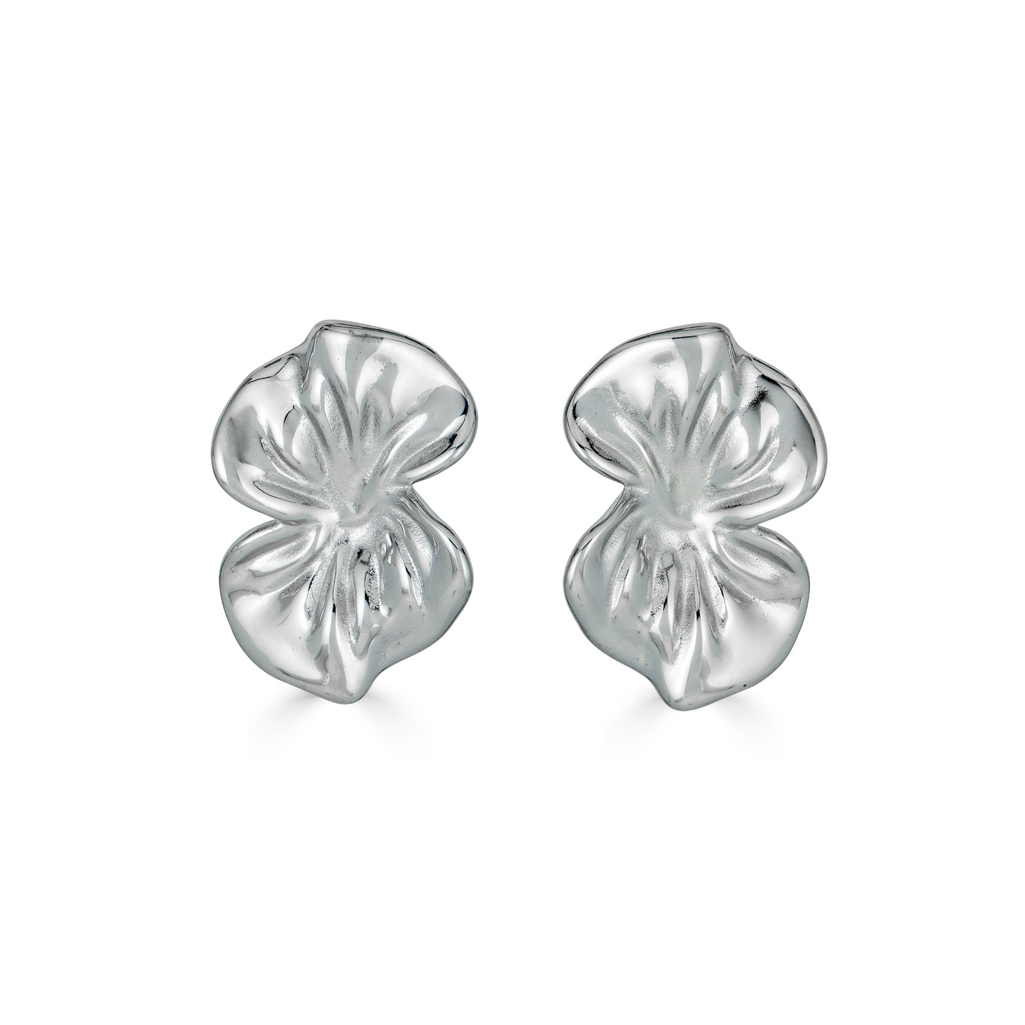 Orchid Earrings in Silver