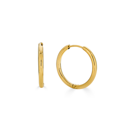 Everyday Medium Hoops in Gold