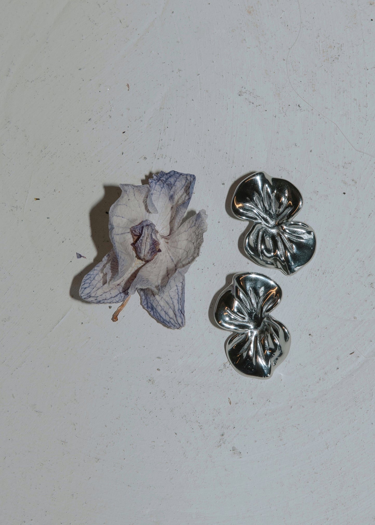 Orchid Earrings in Silver