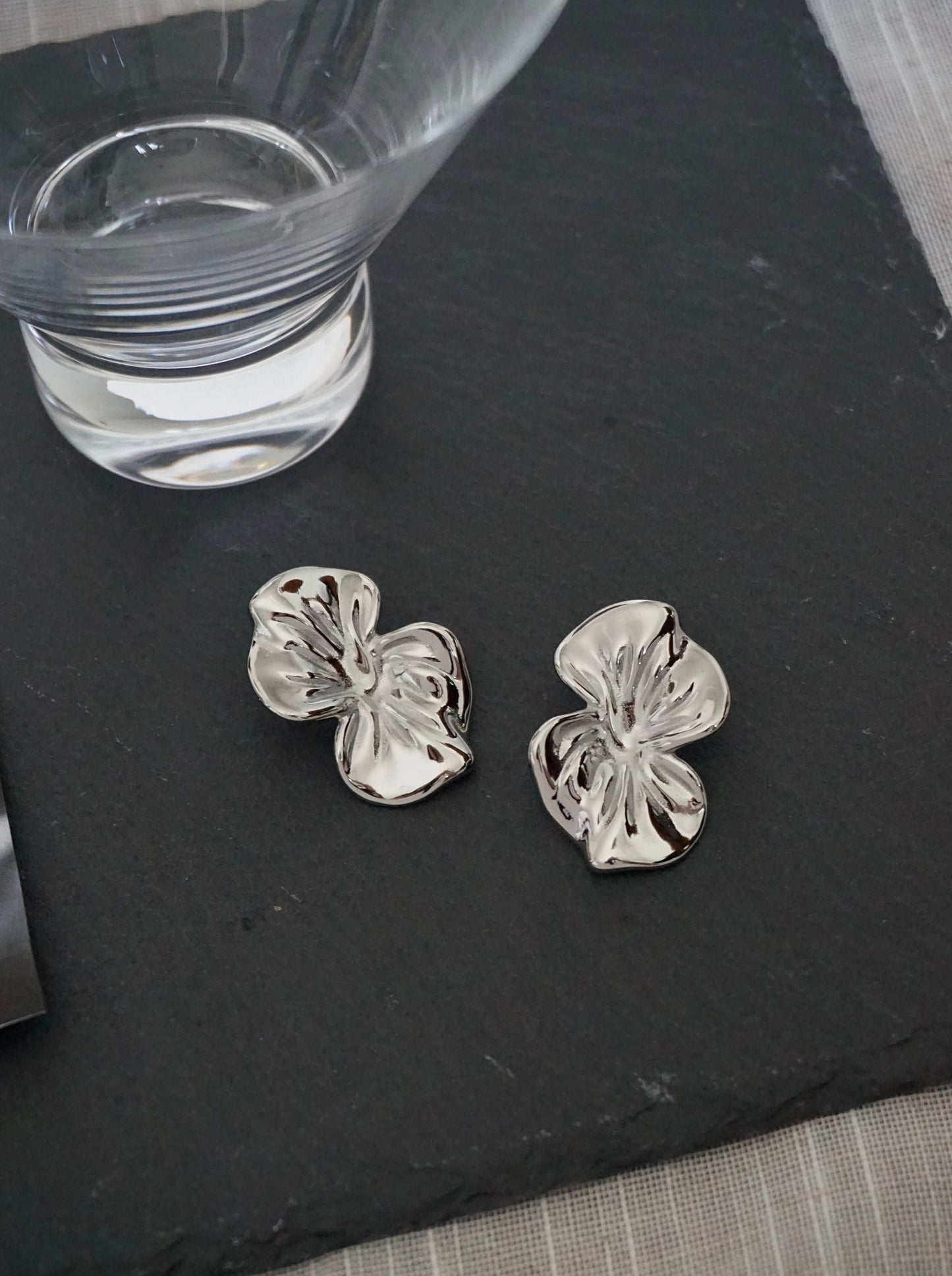 Orchid Earrings in Silver
