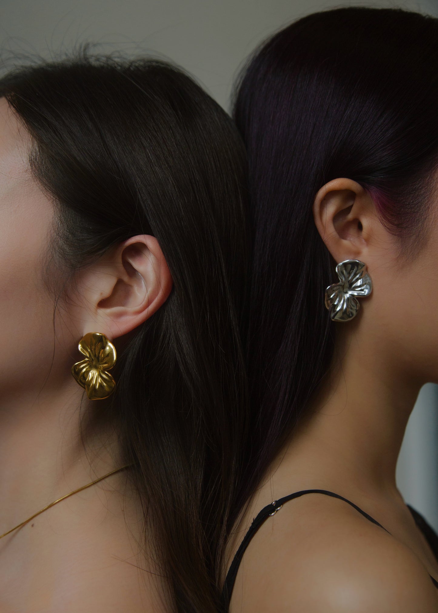 Orchid Earrings in Silver