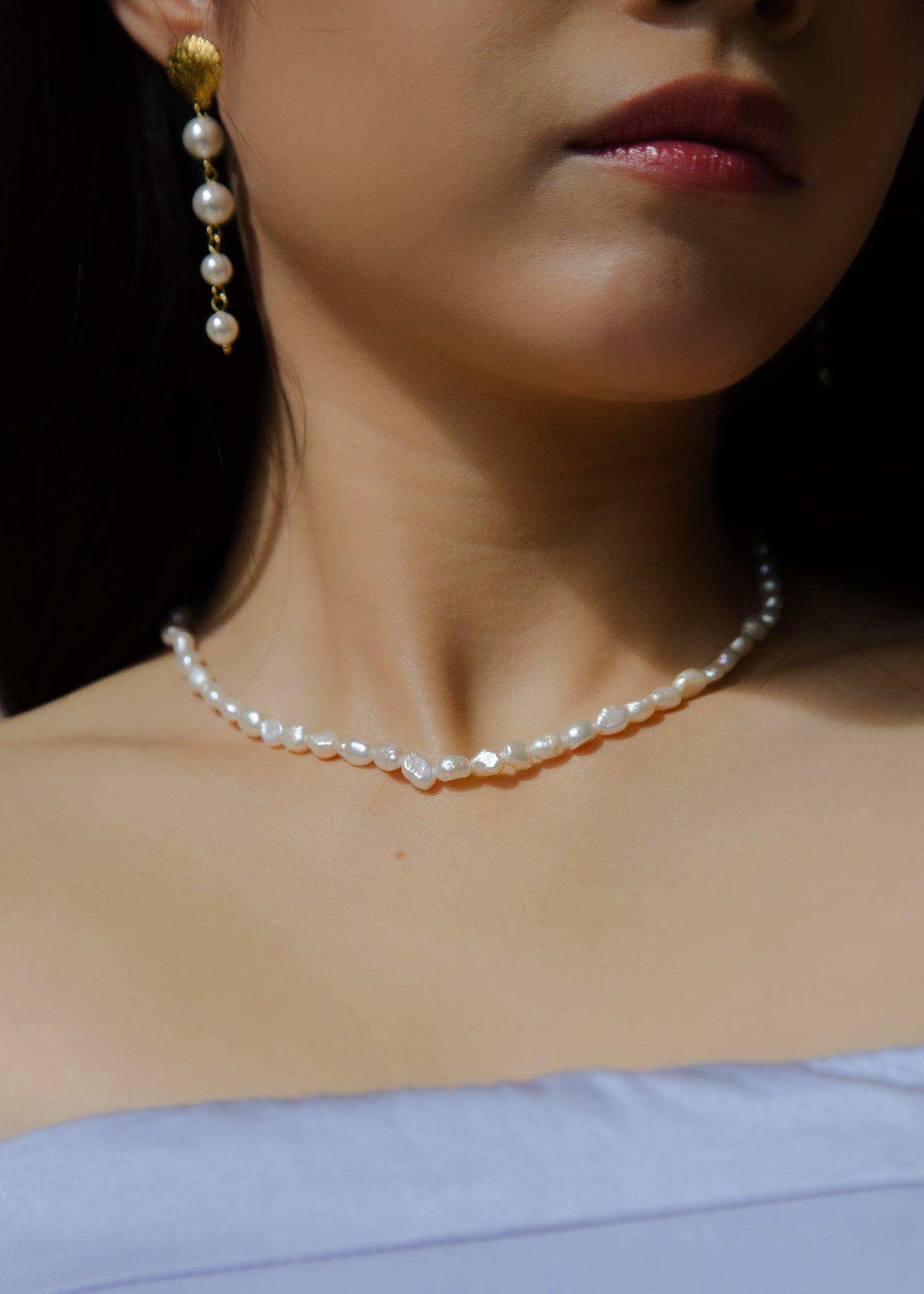 Shell Pearl Earrings