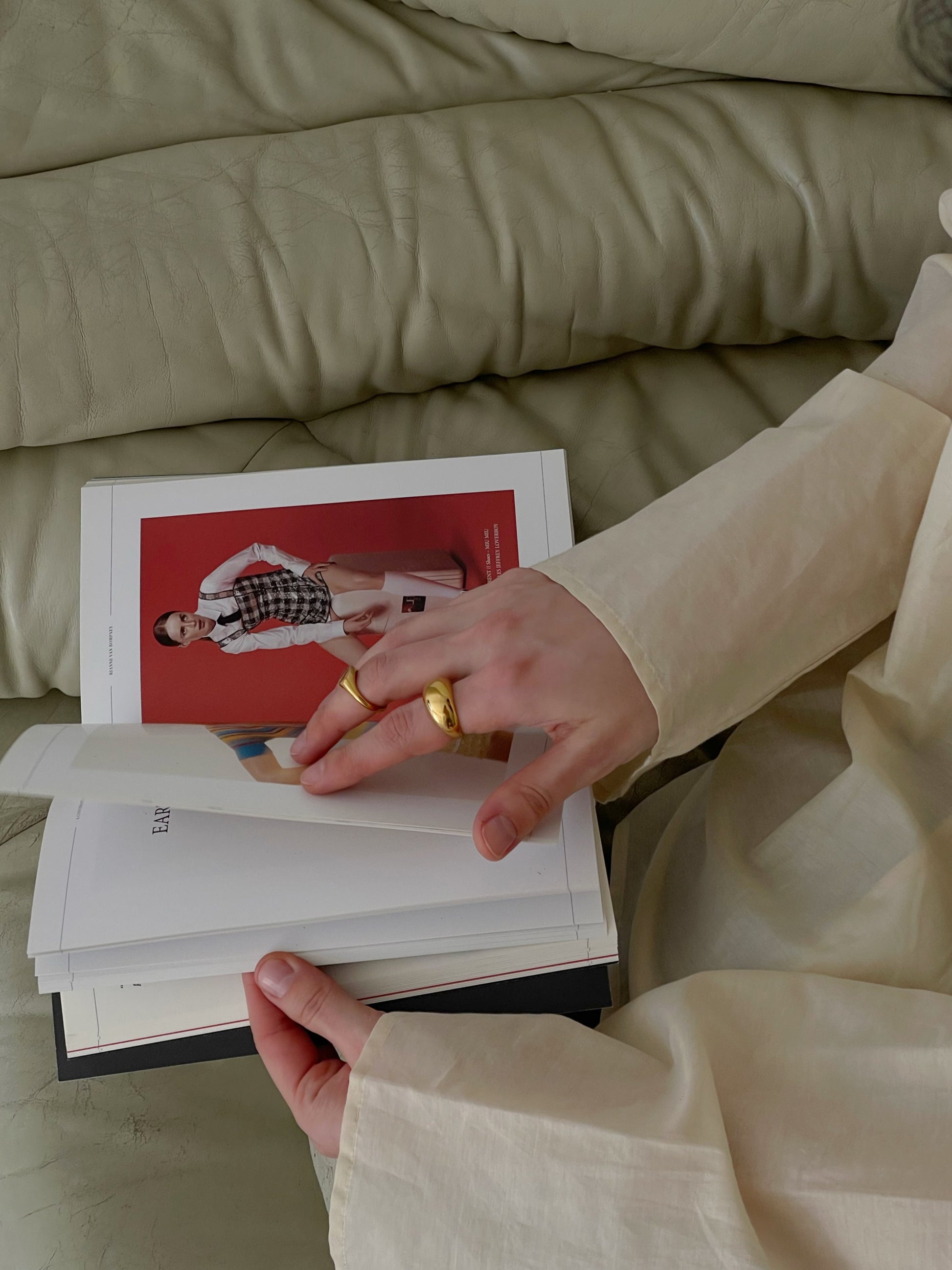 Gold dome ring, gold chunky ring from Third Tone