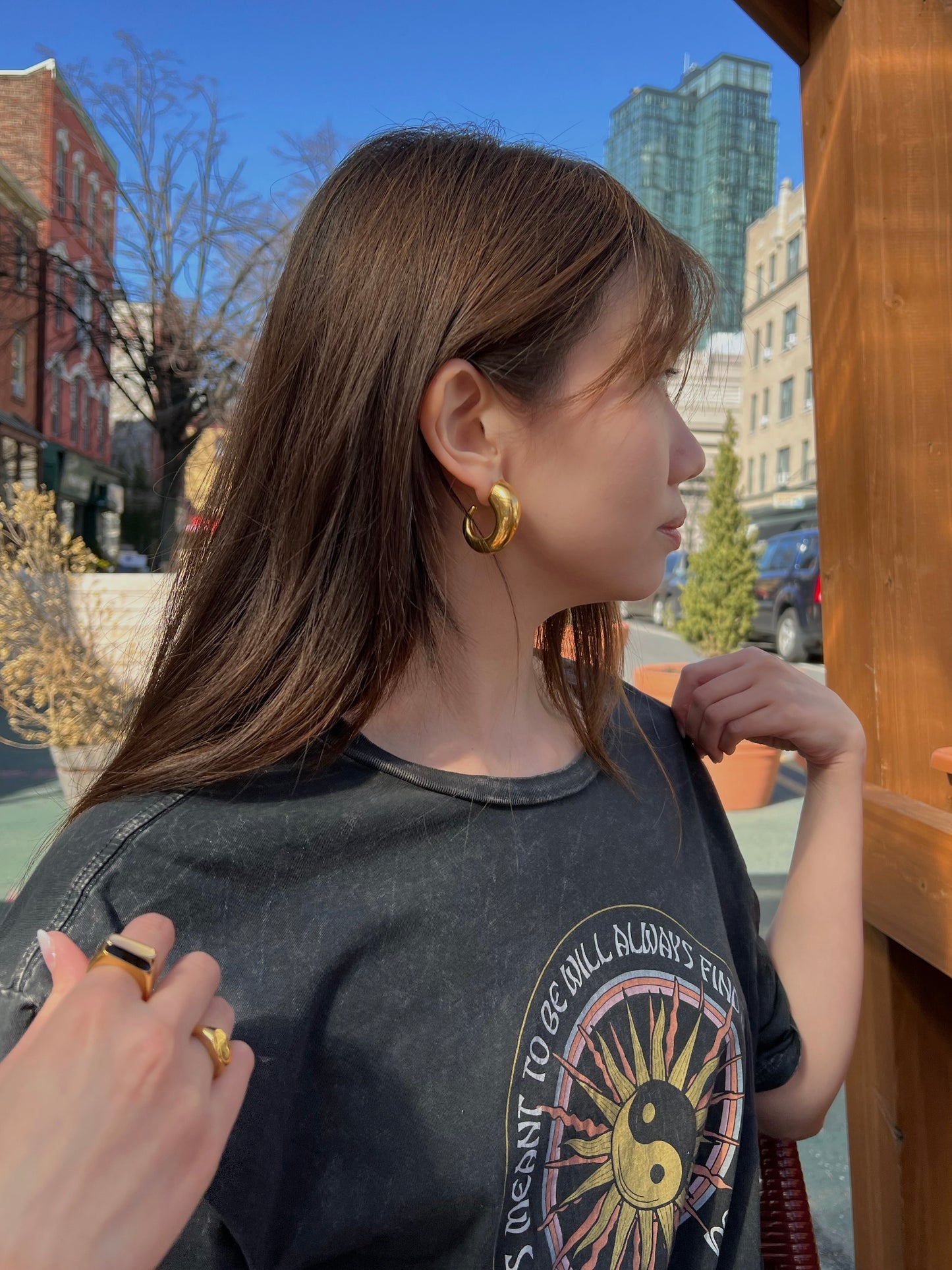 Cece Hoops in Gold
