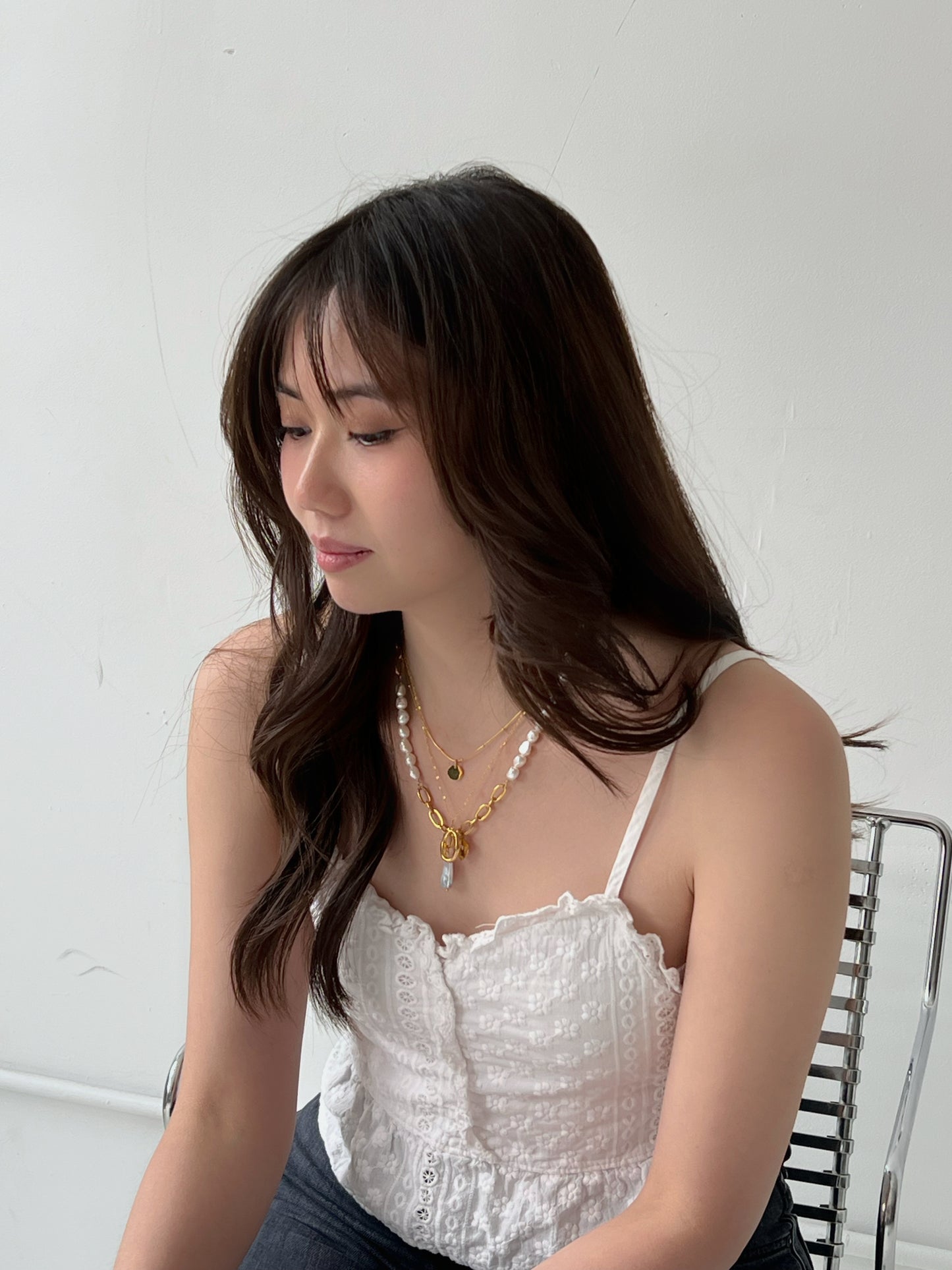 Pearl Link Chain Necklace