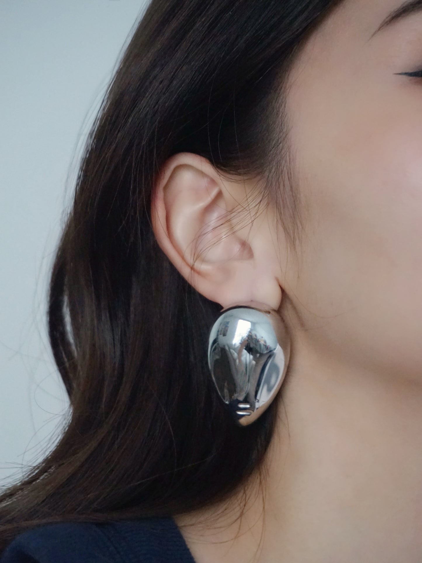 Mega Teardrop Earrings in Silver