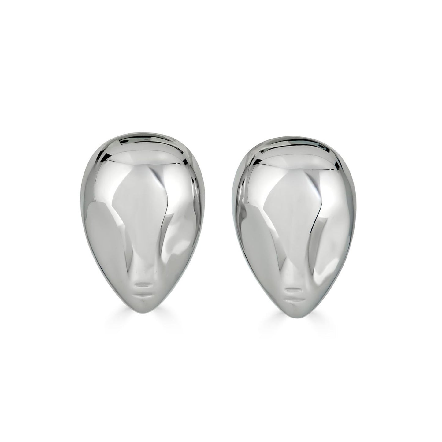 Mega Teardrop Earrings in Silver