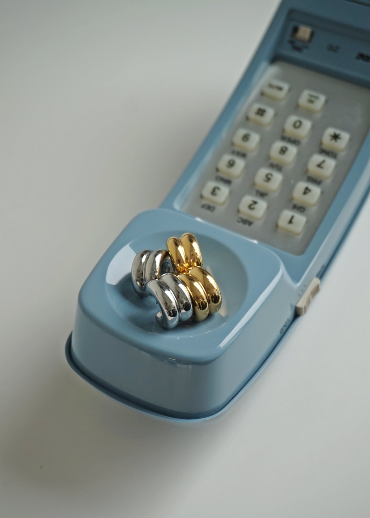 Mini Puffy Hoops in Gold