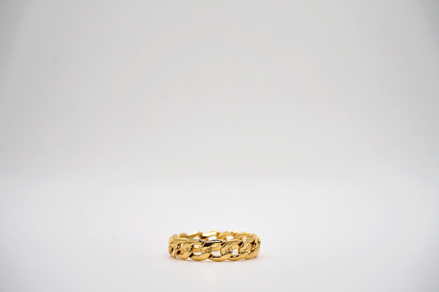 cuban chain gold ring. chain gold ring for women. third tone chain ring