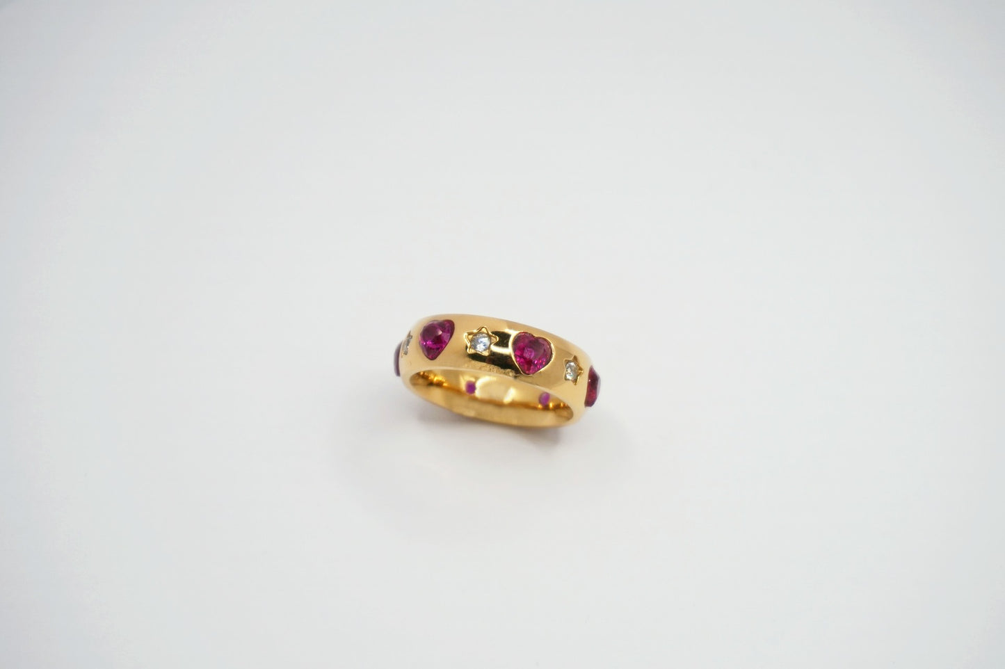 Fun summer gold ring with heart and stars. third tone jewelry. cute and affordable jewelry brand - third tone.