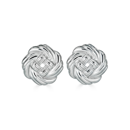 Knot Earrings in Silver