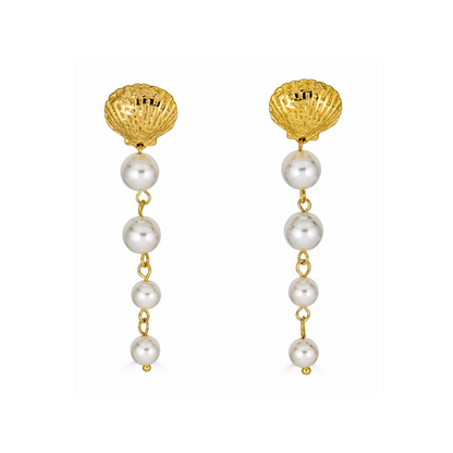 Shell Pearl Earrings