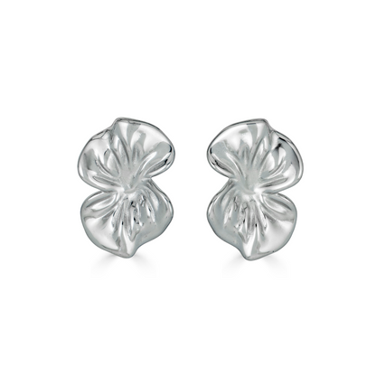 Orchid Earrings in Silver