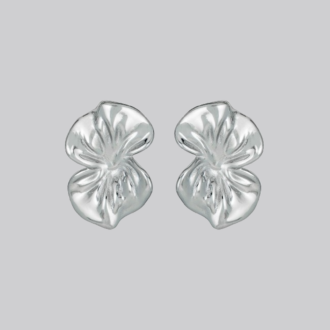 Orchid Earrings in Silver