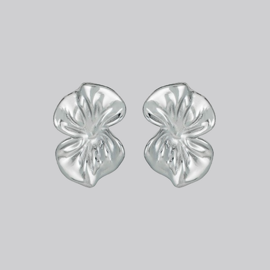 Orchid Earrings in Silver