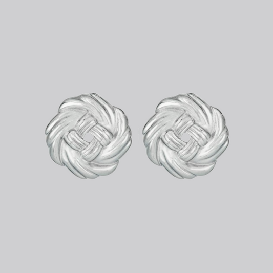 Knot Earrings in Silver