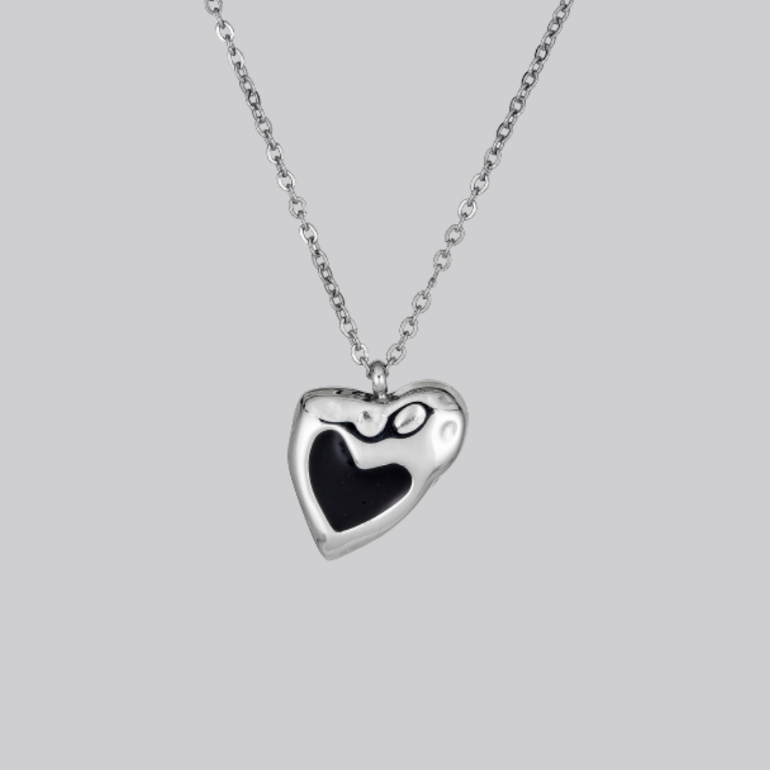 Silver heart necklace for women. Fall jewelry for women. Third Tone Jewelry