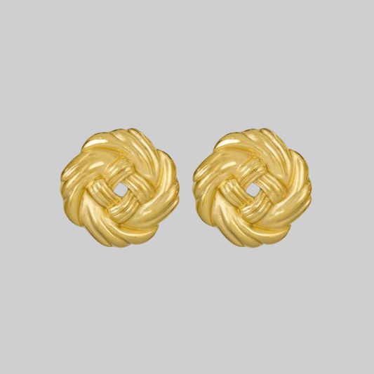 Knot Earrings in Gold