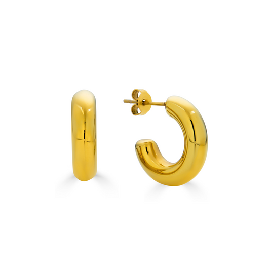 Elle Hoops in Gold