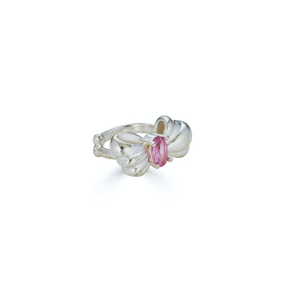 Bow Ear Cuff in Silver