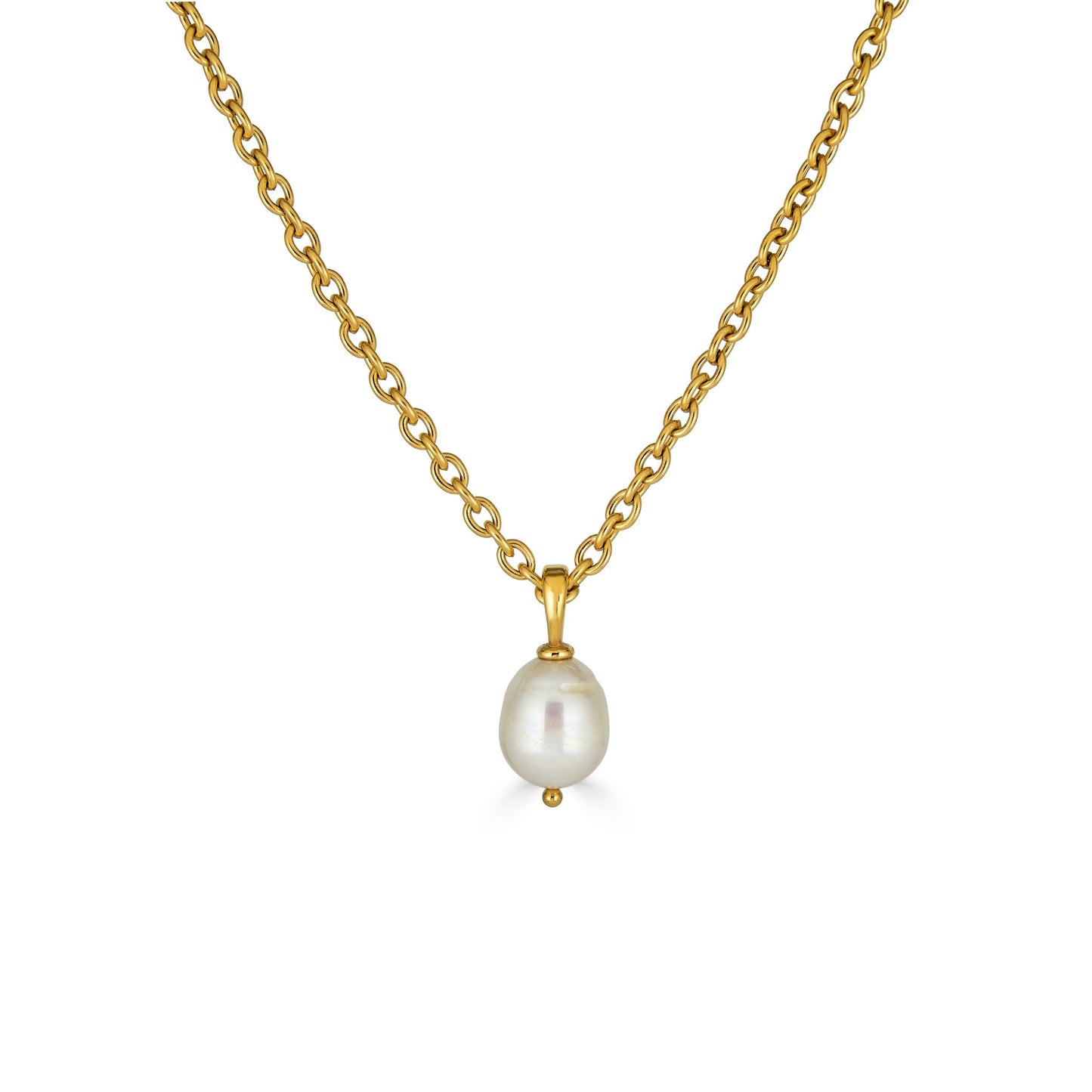 Pearl Pendant Necklace in Gold