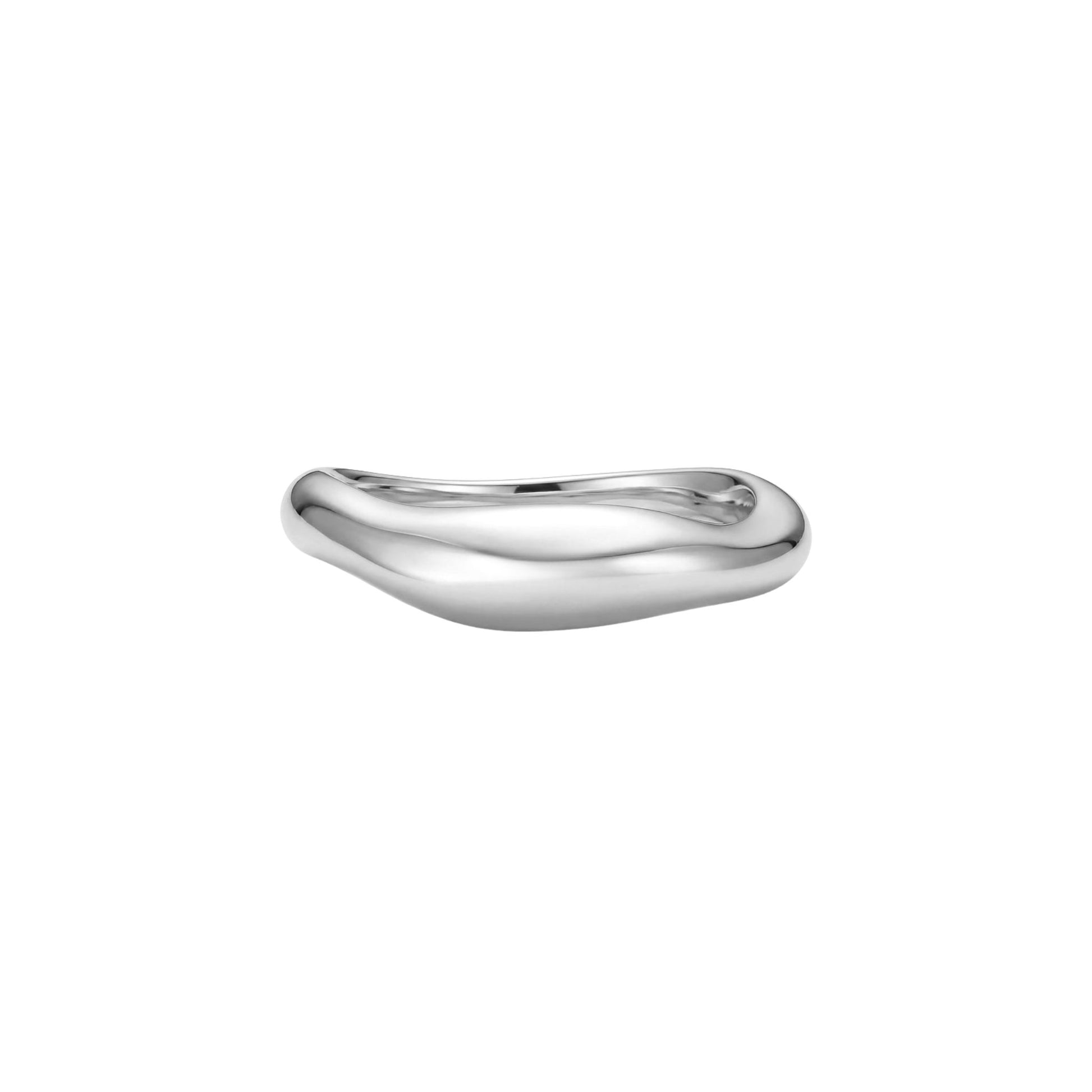 Silver ring on a white background