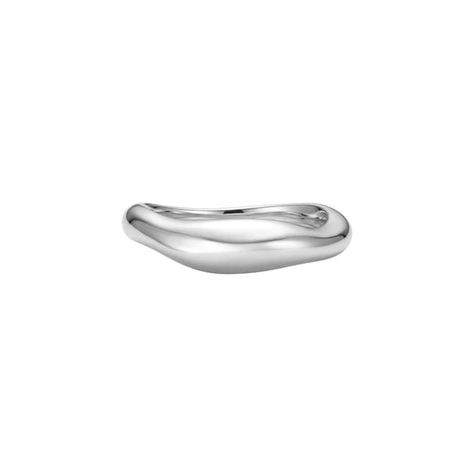 Silver ring on a white background