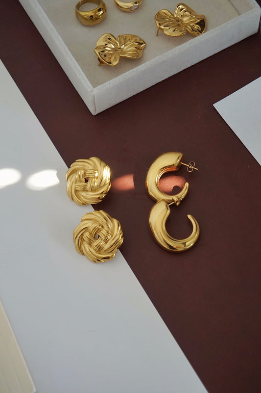 Cece Hoops in Gold