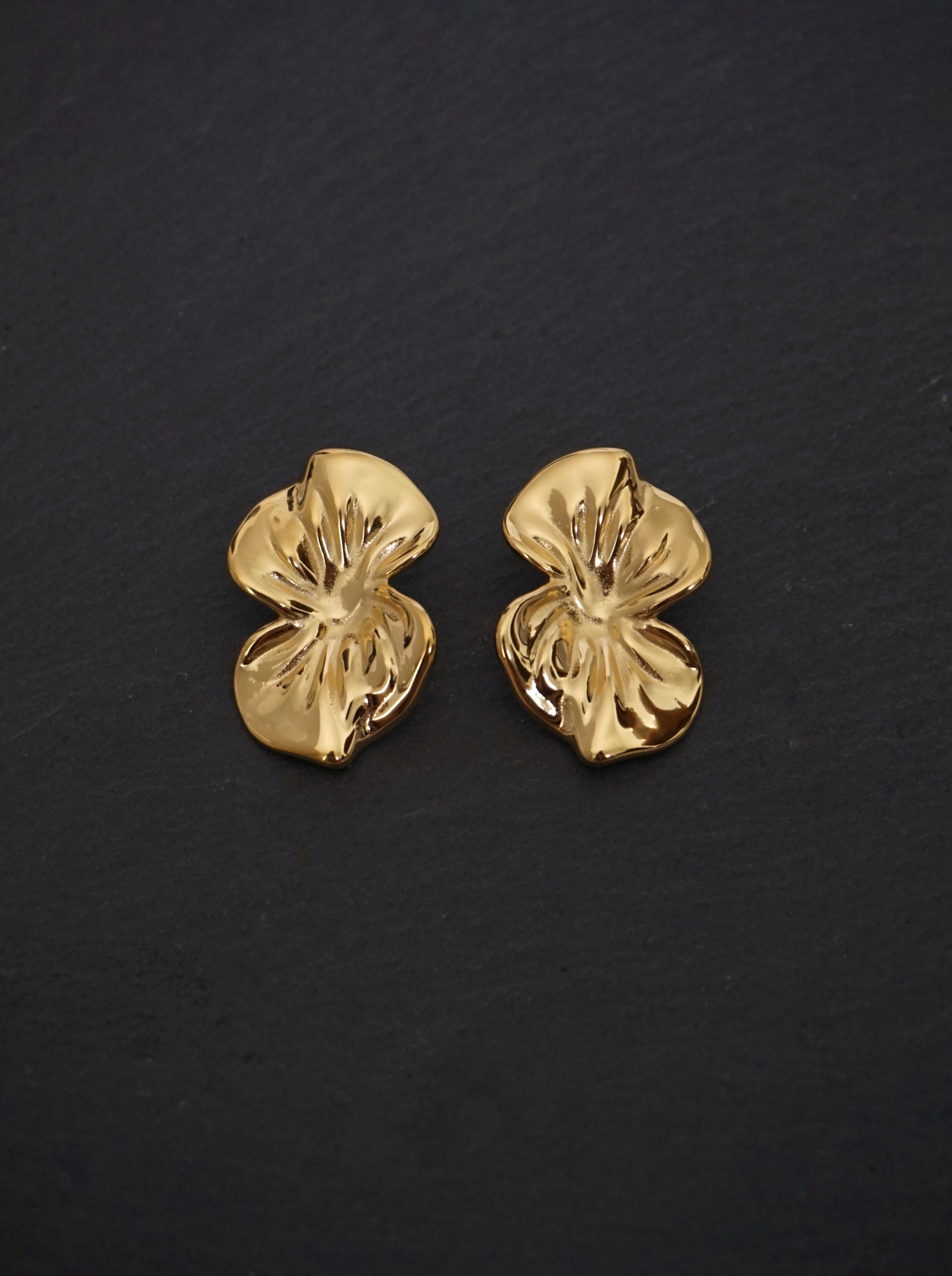 orchid earrings, bridal jewelry from third tone jewelry brand