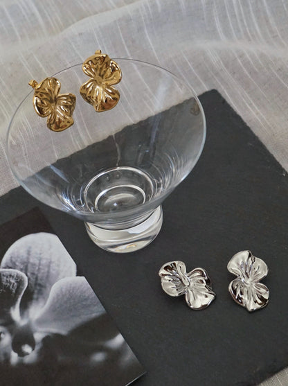 Orchid Earrings in Silver