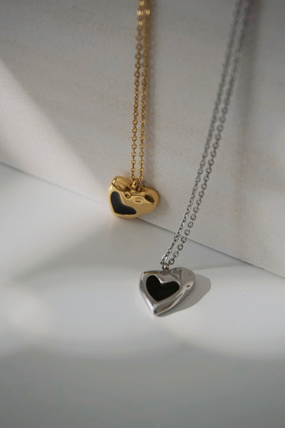 Silver heart necklace for women. Fall jewelry for women. Third Tone Jewelry. minimal jewelry brand