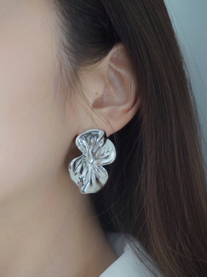 Orchid Earrings in Silver
