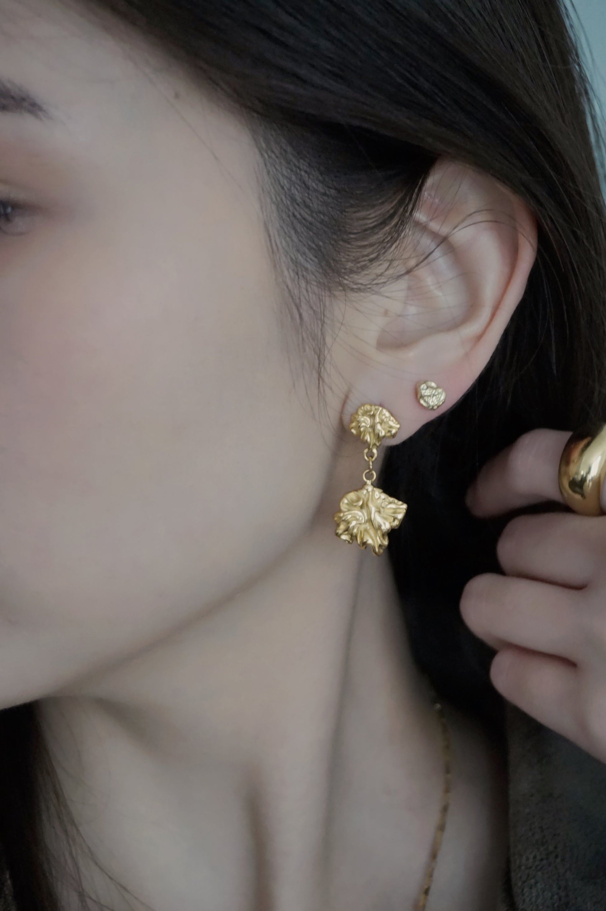 Ripple Earrings from Third Tone. Fall jewelry, fall jewelry for cold weather. Elegant earrings for weddings.