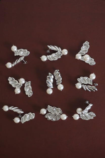 Wing Earrings in Silver