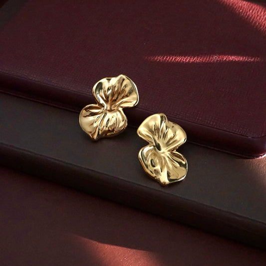 Orchid Earrings in Gold