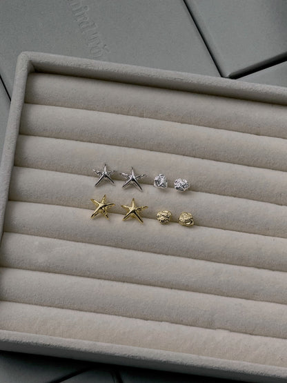 dainty star studs, third tone jewelry