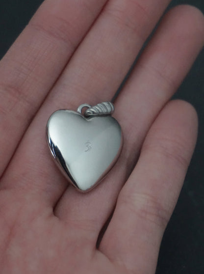 Cherry Heart Necklace in Silver