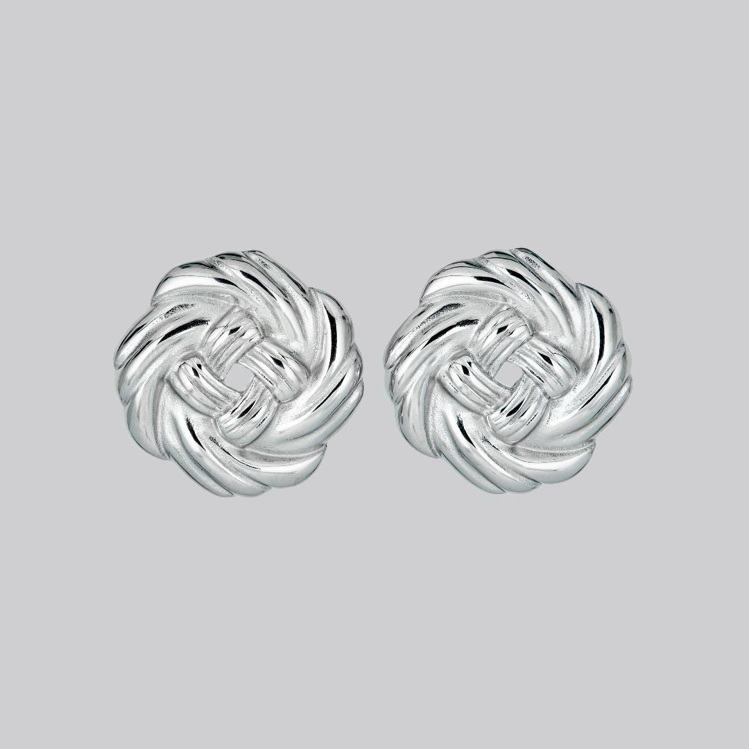 Knot Earrings in Silver