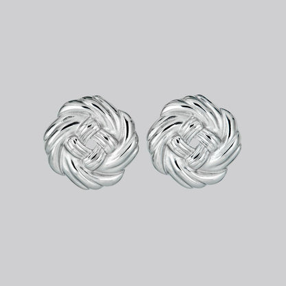 Knot Earrings in Silver