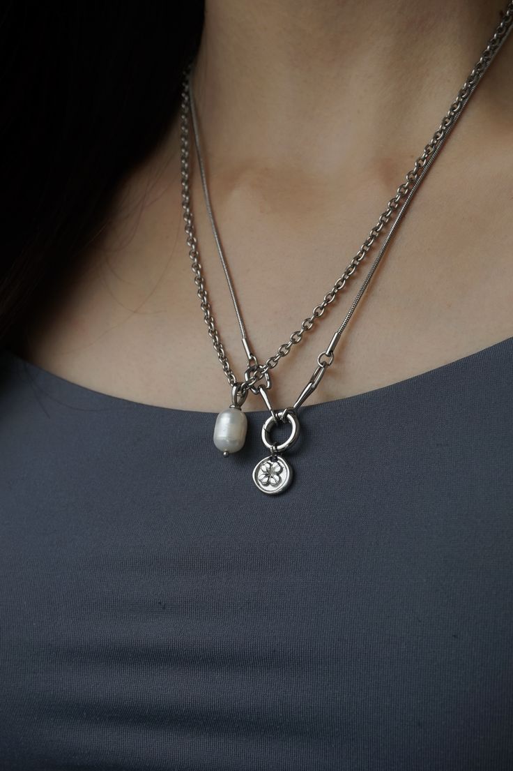 Lucky Charm Necklace in Silver