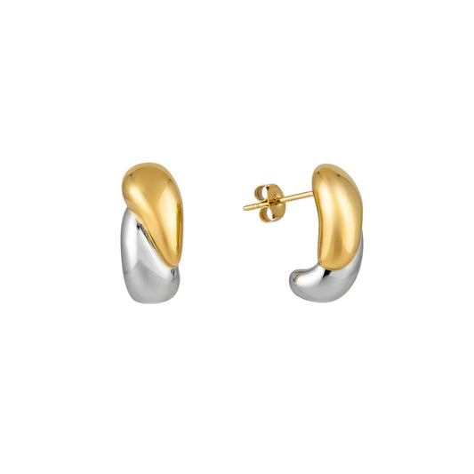 Raindrop Earrings in Mixed Metals