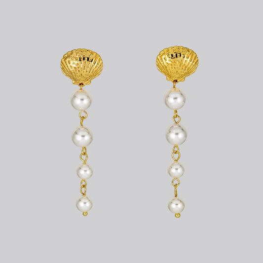 Shell Pearl Earrings Third Tone Jewelry