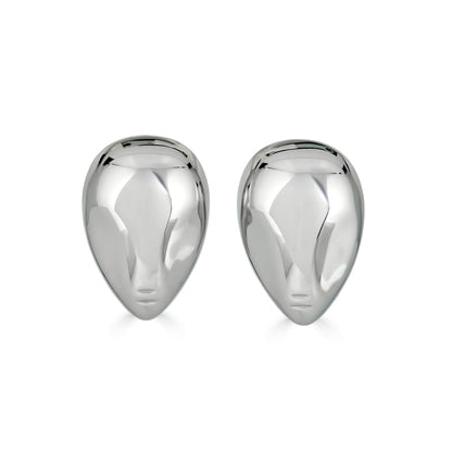 Mega Teardrop Earrings in Silver