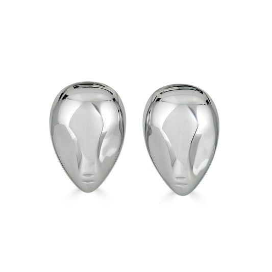 Mega Teardrop Earrings in Silver