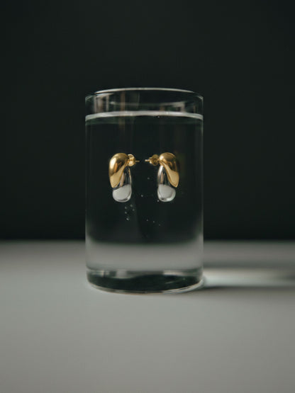 Raindrop Earrings in Mixed Metals