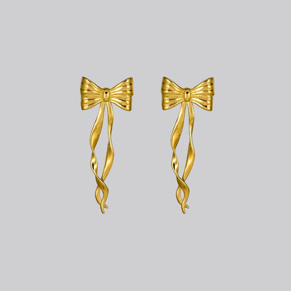 Bow Flutter Earrings in Gold