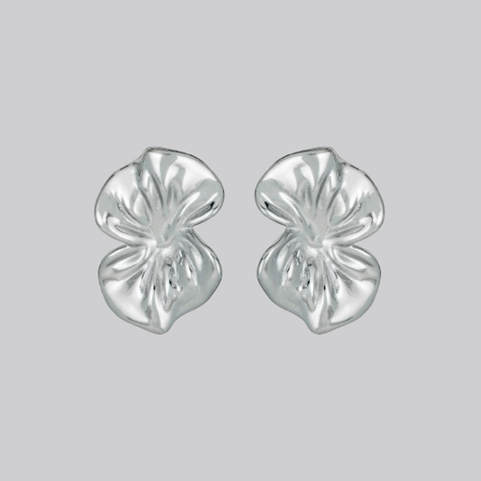 Orchid Earrings in Silver