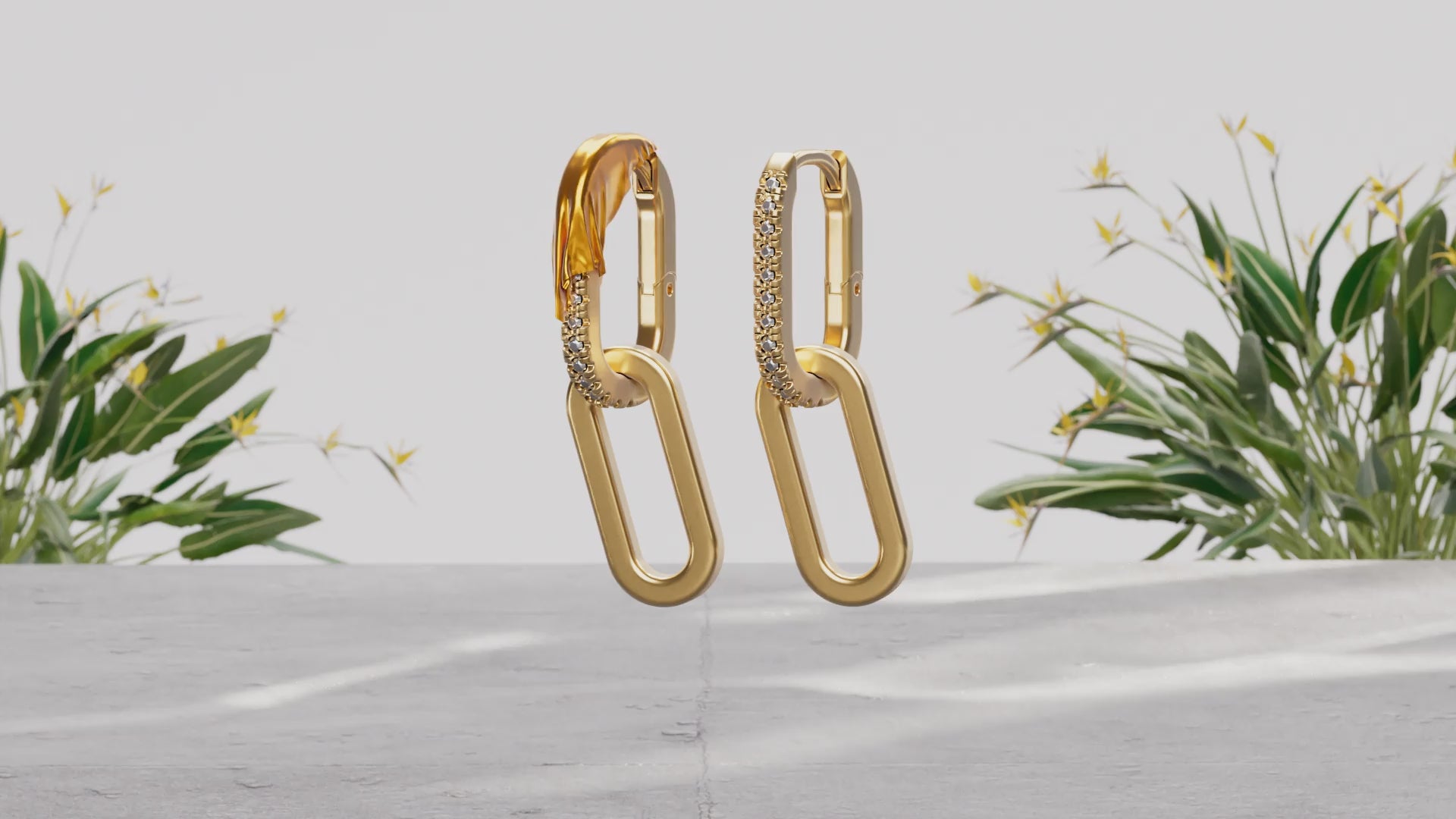 Load video: Gold Vermeil Earrings